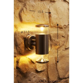 Globo CARME outdoor light stainless steel, 2-light sources