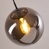 Agropoli Pendant Light smoke coloured, black, 1-light source