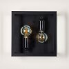 Caudry Outdoor Wall Light black, 2-light sources