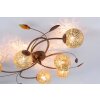 Paul Neuhaus GRETA ceiling light rust-coloured, 6-light sources