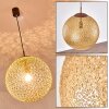 VIGRA Pendant Light brown, gold, 1-light source