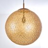 VIGRA Pendant Light brown, gold, 1-light source