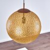 VIGRA Pendant Light brown, gold, 1-light source