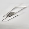 VEYRIER Ceiling light LED brushed steel, 2-light sources