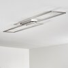 VEYRIER Ceiling light LED brushed steel, 2-light sources