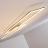 VEYRIER Ceiling light LED brushed steel, 2-light sources