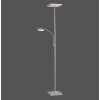 Leuchten Direkt HANS Floor Lamp LED stainless steel, 2-light sources