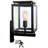 KS Verlichting De Vecht Wall Light black, 1-light source, Motion sensor