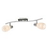 Globo ceiling light chrome, glass, 2-light sources