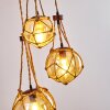 Pendant Light Eslov brown, rust-coloured, 3-light sources