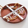Pendant Light Eslov brown, rust-coloured, 3-light sources