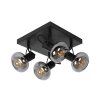 Ceiling Spotlight Lucide MADEE black, 4-light sources
