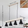 BERKELEY Pendant Light Light wood, black, 4-light sources