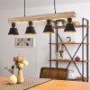 BERKELEY Pendant Light Light wood, black, 4-light sources