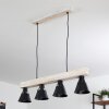 BERKELEY Pendant Light Light wood, black, 4-light sources