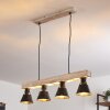 BERKELEY Pendant Light Light wood, black, 4-light sources