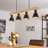 BERKELEY Pendant Light Light wood, black, 4-light sources