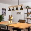 BERKELEY Pendant Light Light wood, black, 4-light sources
