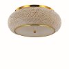 Ideal Lux PASHA Ceiling Light gold, Crystal optics, 10-light sources