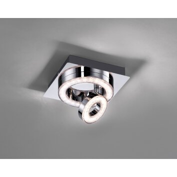 Leuchten Direkt TIM ceiling light LED chrome, 2-light sources
