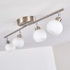 Motala Ceiling Light LED matt nickel, 4-light sources, Remote control, Colour changer