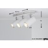 Trio 8024 ceiling light white, 3-light sources