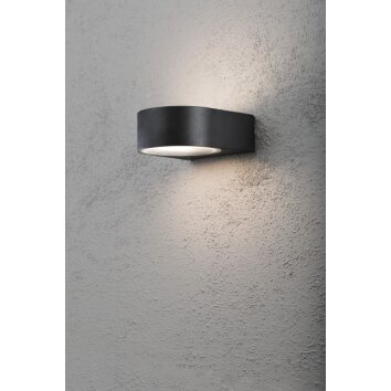 Konstsmide Teramo wall light black, 1-light source