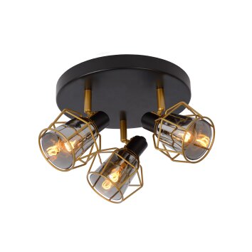Ceiling Spotlight Lucide NILA black, 3-light sources