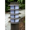 Brilliant Malo outdoor pedestal light brown, green, 1-light source