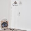 POITOU Floor Lamp matt nickel, 1-light source