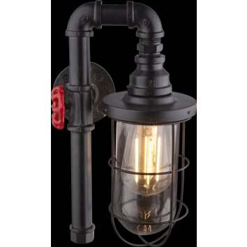 Globo BAYUDA wall light black, 1-light source