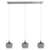 Pendant Light Steinhauer Lotus stainless steel, 3-light sources