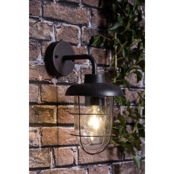 Brilliant CARLISLE outdoor wall light rust-coloured, 1-light source