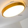 Sora Wood ceiling lamp LED Light wood, white, 1-light source