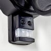 LENTUA outdoor wall light black, 1-light source, Motion sensor