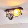 Hora Ceiling Light Dark wood, 2-light sources