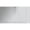 Basis-Leuchten GENUA Pendant Light LED aluminium, 6-light sources