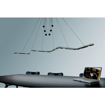 Basis-Leuchten GENUA Pendant Light LED aluminium, 6-light sources