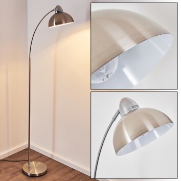 POITOU Floor Lamp matt nickel, 1-light source