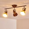 Ceiling Light Tina rust-coloured, 3-light sources