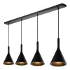 Lucide GIPSY Pendant Light black, 4-light sources