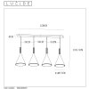 Lucide GIPSY Pendant Light black, 4-light sources