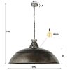 HOGEBRUG Pendant Light silver, 1-light source