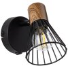 Brilliant MANAMA wall spotlight Dark wood, black, 1-light source