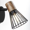 Brilliant MANAMA wall spotlight Dark wood, black, 1-light source