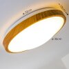 Sora Wood ceiling lamp LED Light wood, white, 1-light source