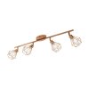 Eglo ZAPATA ceiling spotlight LED copper, 4-light sources