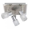 Brilliant Lea spotlight plate chrome, white, 3-light sources