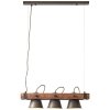 Pendant Light Brilliant Plow Dark wood, black, 3-light sources