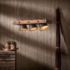 Pendant Light Brilliant Plow Dark wood, black, 3-light sources